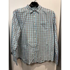 John Bartlett Consensus Mens Long Sleeve Button Up Shirt Check Size 2XL